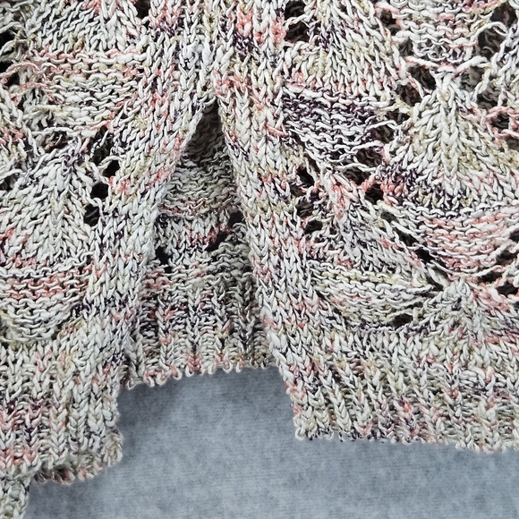 J.Jill Women's Size S Textured Pebble Diamond Pointelle Knit Pullover Sweater - Picture 8 of 9